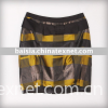 100%polyester yellow plaid skirt ladies skirt