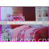4pcs 100% printed jacquard cotton bedding set pillow/quilt/sheet