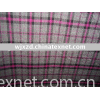 Rayon/polyester yarn dyed check stretch twill fabric