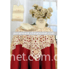 Celsa Home Fashion Cream Polyester cutwork Tabelcloth & Table Linen