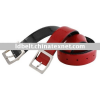 leather belt with metal buckle