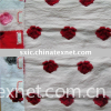 100% cotton embroidery fabric with red folwers