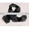 Silver fox and Rex Rabbit  fur scarf