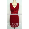 ladies' fashion red cocktail dress