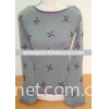 Ladies round neck embroidered pullover