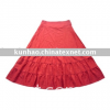 ladies linen/viscose pleated skirt