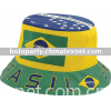 bucket cap with Brazil national flag