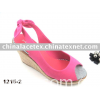 pink wedge shoes