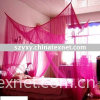 Life style hanging bed cover in red made of mesh cloth