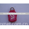 Pink rubber  zipper pull