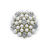 Huge Fashion Vintage Pearl Flower Cluster Pins And Brooches Jewelry