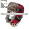 warmly fur&leather hat for winter