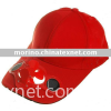 Stylish Baseball Hat/Cap with Solar Powered Cooling Fan (red)
