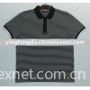 Men's polo Tshirt made of 100%cotton with stripe rib  cuffs