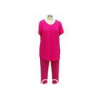 95% Viiscose 5% Elastane Womens Holiday Pajamas Short Sleeve Pj Set Spring Sleepwear