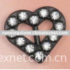 Heart-shaped Brassiere Accessories, Decorated with Rhinestones / ST-612