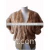 Knitted rabbit fur coat