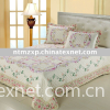Embroidery floret patchwork comforter set