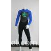 Blue / Black Mens and Women Full Body Wetsuits for Surfing With Mesh Skin trim on chest