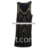 T071091 beaded top, fashion top, lady top