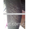 black jacquard pantyhose/footless/tights/stocking/legging