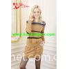 L-056 latest leisure striped pullover cashmere sweater dress for ladies   