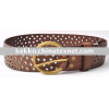 cow leather belt with metal eyelets