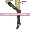 Ladies 91% Nylon 9% Spandex Knitted Jacuard knee highs with square pattern