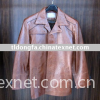 man's leather coat
