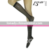 Ladies 91% Nylon 9% Spandex Knitted jacquard knee highs with zebra pattern