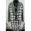 China hot selling ladies knit long cardigan  with check pattern manufacture