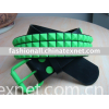 10077-3R uni_black-green studded belt.nice looking and top quality