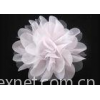 White Alternative Chiffon Mesh Fabric Flower Corsage Accessories For Bridal Wedding