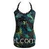 Western Style womens sleeveless tops beaded t shirt for Summer , Spring