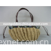 Paper rope handbag with embroidery