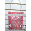TRANSPARENT PVC BAG, SHOULDER BAG,RED HEART BAG