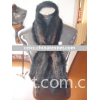 Mink knitted scarf