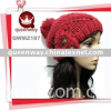 Fashion knitted hat with button