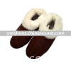 with fashion design leather indoor slipper