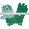 Knit Gardening Working Cotton Leather Canvas Gloves DNO-G003