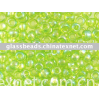 Glass seed beads(15/0-6/0 550#Transparent Rainbow Lime Green)