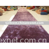 polyester silk shaggy carpet latex back