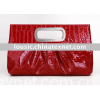 Red hand-held leather handbag(5-color)
