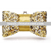 Yellow sequined evening bag