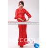 Chinese-traditional Long Sleeve Wedding Dress Red