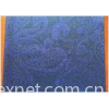 Blue Knit Jacquard Wool Fabric 55w 45p , 620 G Heavyweight Wool Fabric