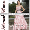 Pink Elegant Off-Shoulder Taffeta Bridesmaid Dress BD3086