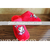 Ladies short floss with embroidered indoor slipper