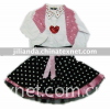 child clothes, infant suit, girl skirt suit