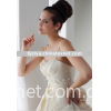 paillete decoration empire bridal wedding gown free shipping